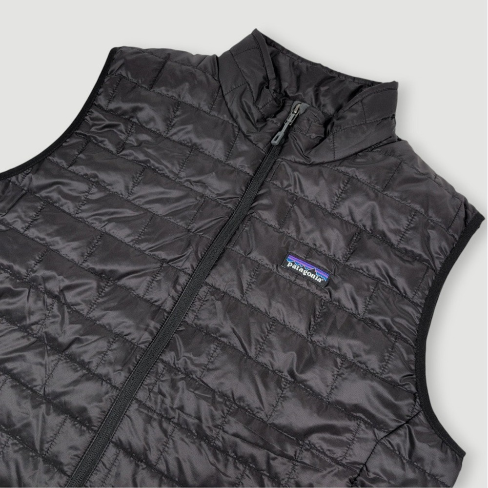 Patagonia Nano Puff Vest Mens Large Black Quilted Puffer Full Zip
